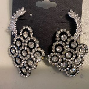 Glam earrings with ear cuffs